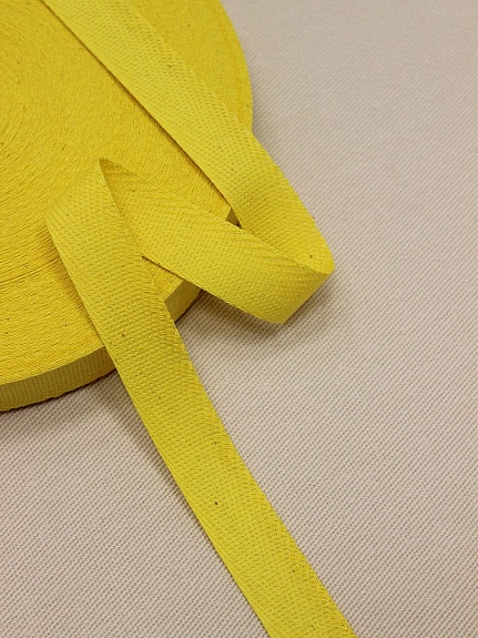 Лента киперная цв.рапсово-желтый, ш.17мм, хлопок-100%