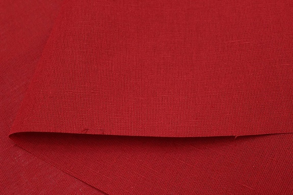Полулен цв.Красный, ш.1.5м, лен-57%, хлопок-43%, 200гр/м.кв