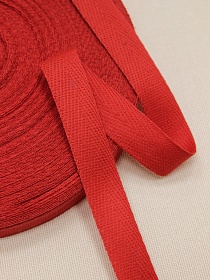 Лента киперная цв.красный-2, ш.18мм, хлопок-100%