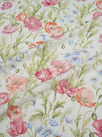 Плательная вискоза Цифр.печать "Маки на ветру", ш.1.45м, вискоза-100%, 125гр/м.кв