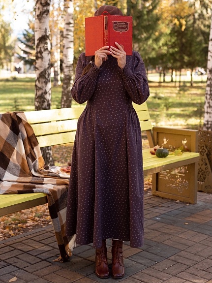 Осеннее платье из теплого хлопка