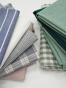 Комплект лоскута 1кг Вареный (стираный) хлопок