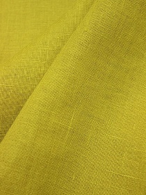 Лен костюмный с эффектом мятости цв.Желтый с оливковым оттенком, ш.1.45м, лен-100%, 180гр/м.кв