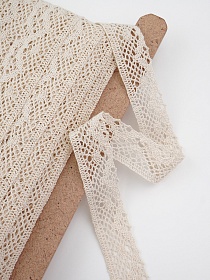 Кружево цв.суровый, ш.30мм, хлопок-100%, рис.111/3