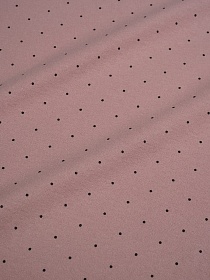 Теплый хлопок "Черный горошек 1.5/20" цв.бруснично-серый винтаж, ш.1.5м, хлопок-100%, 150гр/м.кв