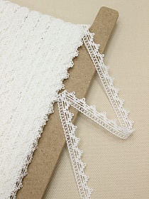 Кружево цв.белый, 17мм, хлопок-63%, п/э-37%