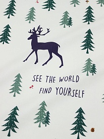 Интерьерный хлопок "Скандинавский лес", ш.1.5м, хл-100%, 230гр/м.кв, раппорт 49см