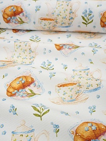 Ткань Дак Цифр.печать "Чайная церемония", ш.1.8м, хл-65%, п/э-35%, 210гр/м.кв