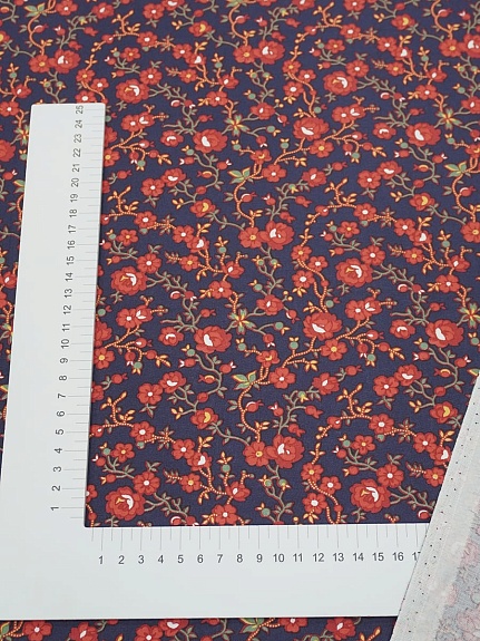 Перкаль "Сад Эдема" цв.фиолетовый флер, ш.1.5м, хлопок-100%, 120гр/м.кв