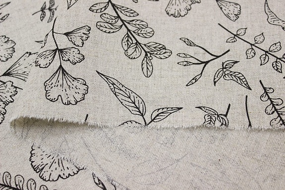 Полулен "Душистые травы" (на суровом), ВИД2, ш.1.5м, лен-30%, хлопок-70%, 147гр/м.кв