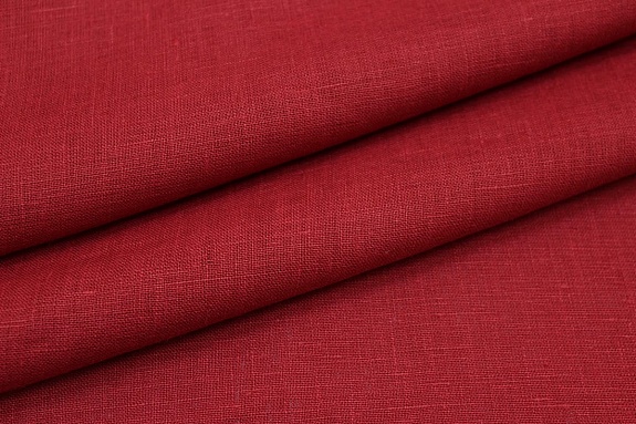 Лен костюмный цв.Красно-бордовый, СОРТ2, ш.1.5м, лен-100%, 190гр/м.кв