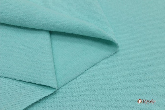 Футер 2-х нит. начес цв.Мята, ш.2.14м (1.07 м*2, чулок), Карде/Ое, хл-90%, п/э-10%,180гр/м.кв