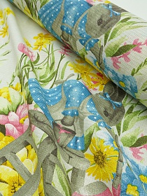 Вафельное полотно "Пасхальные хлопоты", ш.1.5м, хлопок-100%, 150гр/м.кв, раппорт 63см