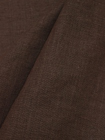 Лен костюмный с эффектом мятости цв.Шоколадно-коричневый, ш.1.45м, лен-100%, 190гр/м.кв