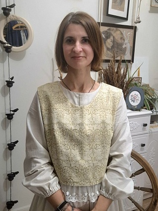 Двухсторонний жилет из полульна и перкали