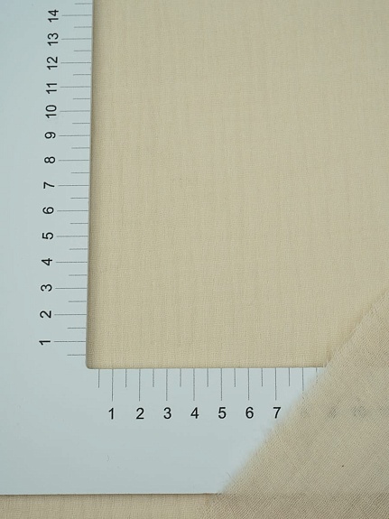 Муслин двухслойный с эффектом жатости цв.Светлый телесно-желтый, ш.1.4м, хл-100%, 110гр/м.кв