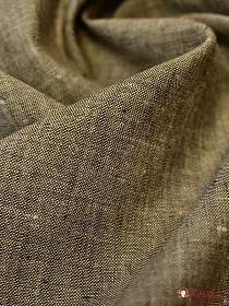 Лен костюмный цв.Темно-коричневый меланж, ш.1.5м, лен-100%, 190гр/м.кв