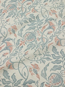 Мерный лоскут Полулен "Гранатовое настроение" (на суровом), ш.1.5м, лен-30%,хлопок-70%, 147гр/м.кв