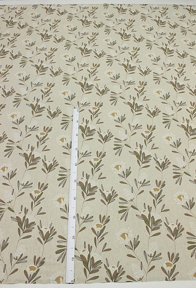 Полулен "Летнее пробуждение" (на суровом), ш.2.2м, лен-30%, хлопок-70%, 140гр/м.кв