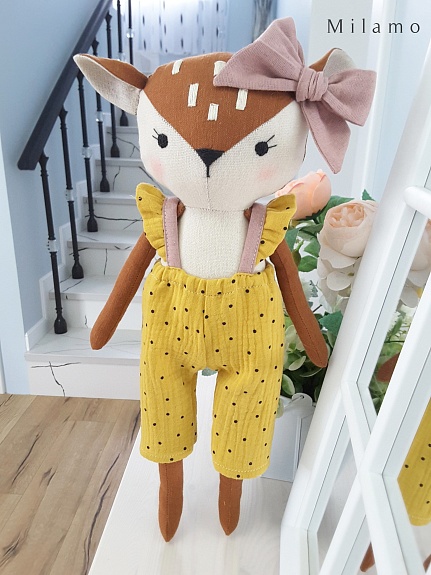 Интерьерные игрушки из полульна (одежда из муслина)