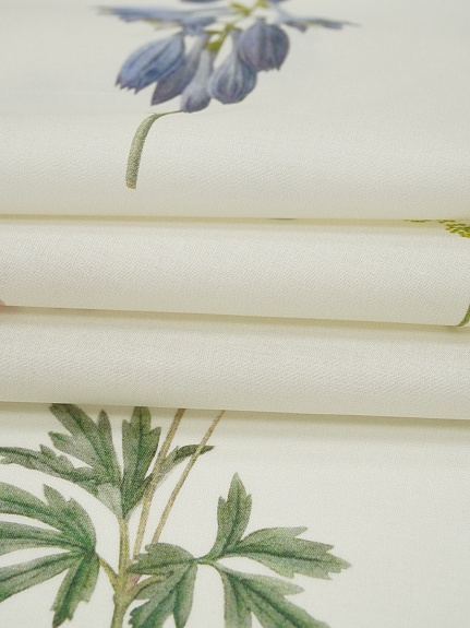 Батист "Полевое соло" цв.сливочный, ш.1.45м, хлопок-100%, 85гр/м.кв