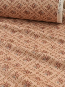 Муслин Премиум двухслойный гладкий "Садовый венец" цв.миндальный, ш.2.5м, хлопок-100%, 120гр/м.кв