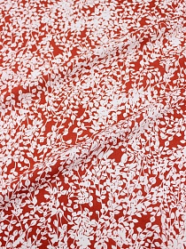 Штапель "Муравушка" цв.кирпично-терракотовый-2, ш.1.47м, вискоза-100%, 90гр/м.кв