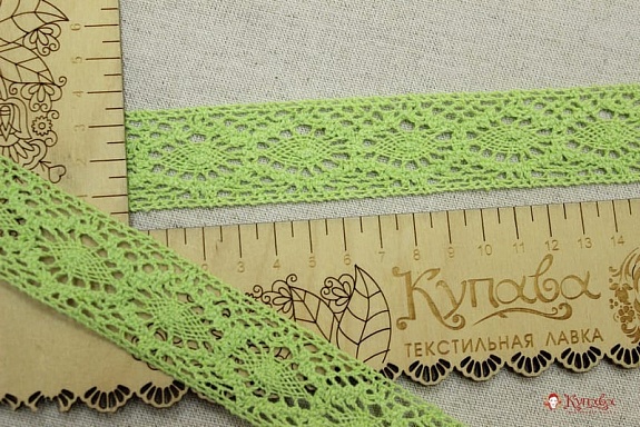 Кружево цв.мохито, ш.30мм, хлопок-90%, п/э-10%
