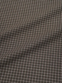 Пестрядь "Средняя двухцветная клетка" цв. кофейный, ш.1.45м, хлопок-95%, п/э-5%, 125гр/м.кв