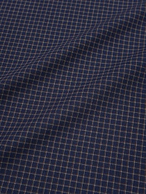 Пестрядь "Средняя двухцветная клетка" цв.темно-синий, ш.1.45м, хлопок-100%, 125гр/м.кв