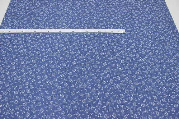 Джинсовая ткань "Чудные букетики на светлой джинсе", ш.1.45м, хл-85%, п/э-15%, 135гр/м.кв
