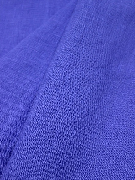Лен костюмный с эффектом мятости цв.Васильково-фиолетовый, ш.1.45м, лен-100%, 190гр/м.кв