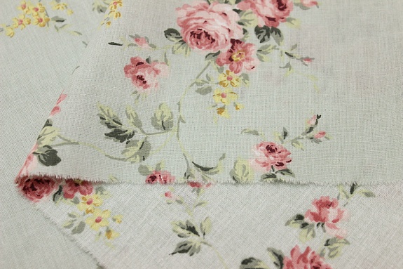 Ранфорс "Аделаис" цв.бл.морозная мята, ш.2.4м, хлопок-100%, 110гр/м.кв