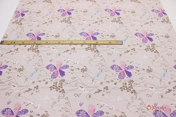 Ткань для столового белья с пропиткой "Цветик- семицветик", ш.1.45м, хлопок-100%, 167гр/м.кв