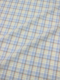 Вареный (стираный) хлопок "Клетка" цв.голубой/розовый, ш.2.5м, хлопок-100%, 110гр/м.кв