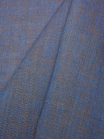 Мерный лоскут Лен костюмный цв.Васильково-горчичный меланж, ш.1.5м, лен-100%, 190гр/м.кв