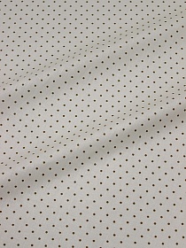 Мерный лоскут(ткань вотрезах) - Бязь "Коричневый горох (2мм) на бл.телесно-сером", ш.1.5м