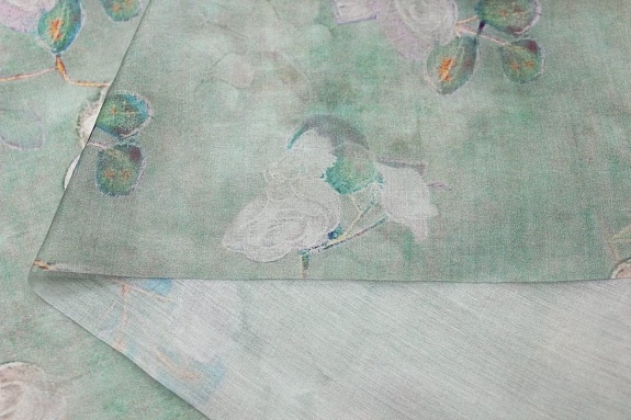 Вискозный шифон (Digital) "Флаурэль",  ш.1.5м, вискоза-75%, нейлон-25%, 55гр/м.кв