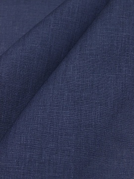 Лен сорочечный цв.Темный серо-синий флер, ш.1.5м, лен-100%, 125гр/м.кв