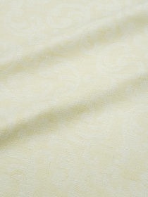 Полульняной жаккард "Морозный узор" цв.сливочный пломбир, ш.1.8м, лен-50%, хлопок-50%