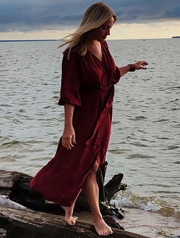 Яркое платье из штапеля Премиум "Кукольная нежность"