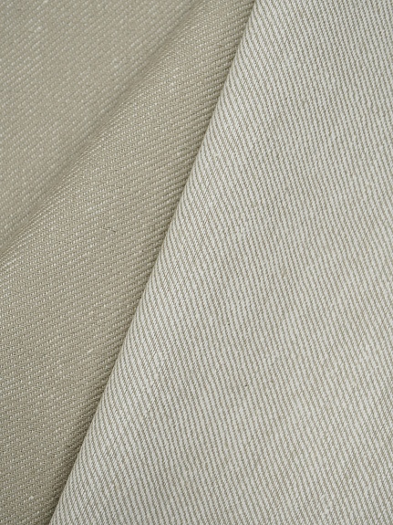 Полульняная саржа цв.Бежево-серый с оливковым оттенком, ш.1.5м, лен-50%, хлопок-50%, 250гр/м.кв