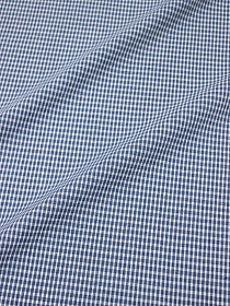 Пестрядь "Мелкая белая клетка на т.лазурно-синем", ВИД2, ш.1.5м, хлопок-95%, п/э-5%, 135гр/м.кв