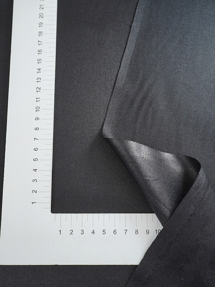 Плотный хлопок Атлас цв.Черный, ш.1.8м, хлопок-100%, 200гр/м.кв