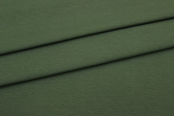 Кулирка с лайкрой цв.Темно-зеленый хаки, ш1.9м, Пенье, хл-94%, лайкра-6%,190гр/м.кв