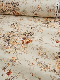 Ткань Дак "Примавера - горчичные цветы", ш.1.8м, хлопок-65%, п/э-35%, 205гр/м.кв