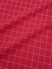 Пестрядь "Крупная клетка (20*18 мм)" цв.малина, ш.1.40м, хлопок-95%, п/э-5%, 150гр/м.кв