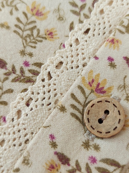 Платье из теплого хлопка "Полева" в бежево-кофейном цвете