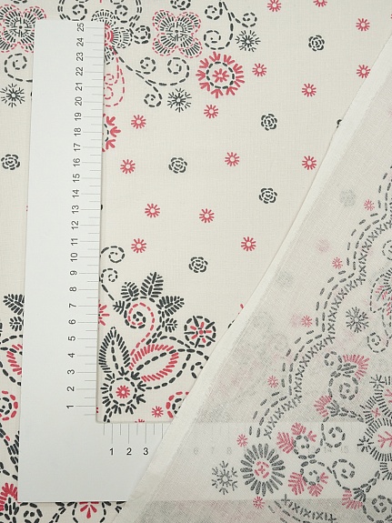 Ситец "Лукерья" (Гол.платок 0.95м*0.95м), СОРТ2, ш.0.95м, хл-100%, раппорт 100см