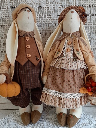 Игрушки из теплого хлопка в одежде из импортного хлопка и вельвета